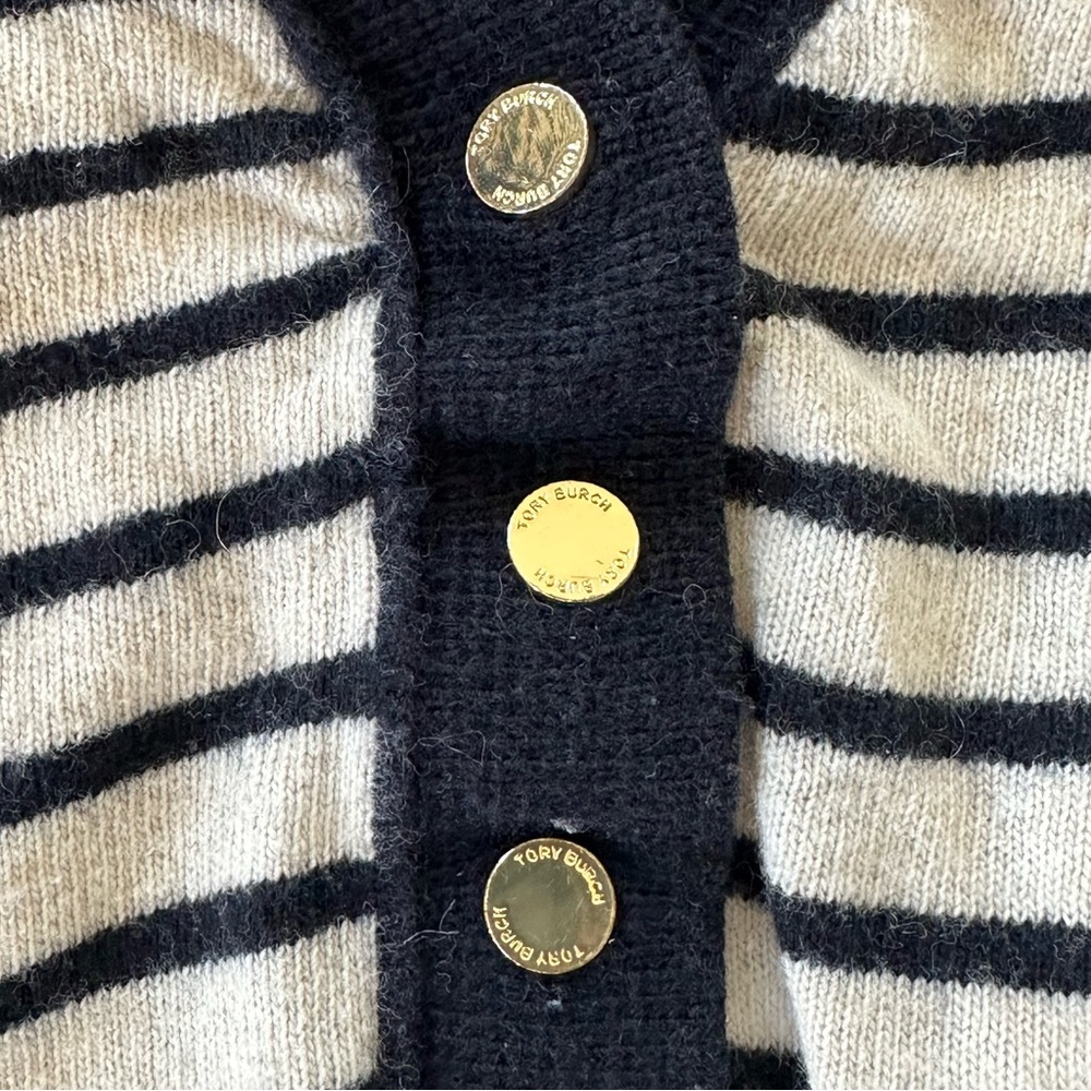 Tory Burch striped wool blend sweater small - Picture 4 of 5